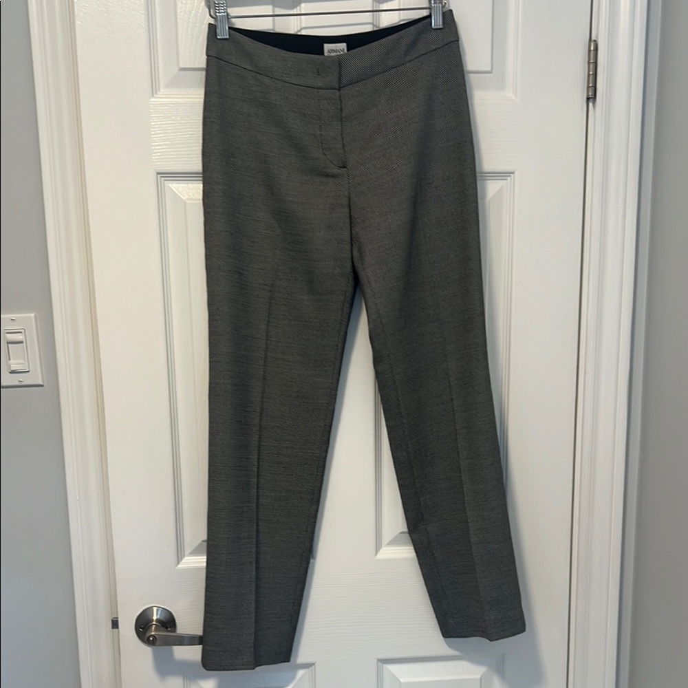 Armani Collezioni Gray Straight Leg Trousers